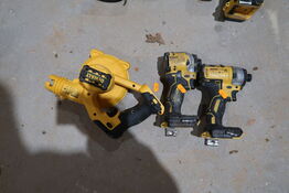 3 stk. akku håndværktøj DEWALT DCF850, DCF887, DCV100