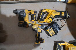 3 stk. akku håndværktøj DEWALT DCD796, DCS367, DCH273 med lader