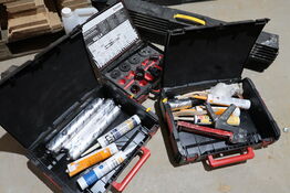 3 stk. sortimentskasser med div. Varelager og værktøj