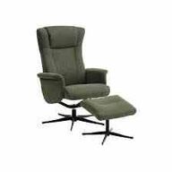 Liam recliner lænestol m/fodskammel - grøn 