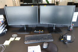 2 stk. computerskærme SAMSUNG S24C450/S24E450, tastatur og mus