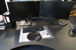 2 stk. computerskærme SAMSUNG S27H650 samt tastatur