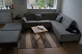 Sofagruppe, bord, tæppe, m.v.