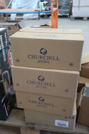 4 kasser (12 pr. stk.) Overkop grå 22,7 cl  CHURCHILL 1795  Stonecast