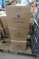 3 kasser (6 pr. stk.) Emalje Tallerken   CHURCHILL 1795   Orangic Dusk Glass