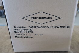 6 stk. Kantinelåg1/4 GN D100 mm 2,7 ltr  EHG