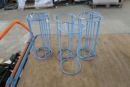 4 stk. Servietteholder i blå emalje 