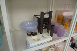 Lysestager, glas, m.v.