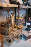 2 stk. lysjuletræer