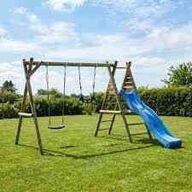 Nordic play Gyngestativ 240 cm inkl. blå rutsjebane 