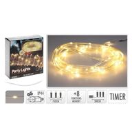 3 stk. led lyskæde m. 100 lys med timer udendørs - 7,5m(ubrugt)