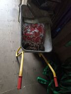 Trillebør & reol m. indhold (kæder m.m)