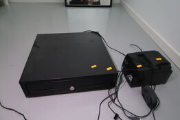 Pengeskuffe samt bonprinter STAR TSP100