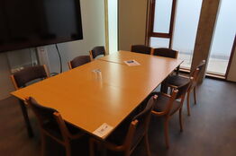 3 stk. Mødeborde inkl. 9 stk. stole 