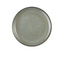 12 stk. Tallerken stentøj kaki 160 mm Rustik