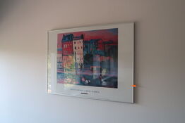 2 stk. plakater samt vægur