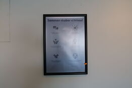 Skrivepult samt plakat
