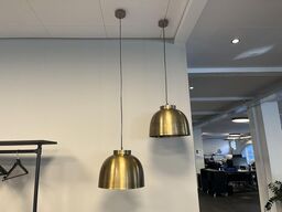 2.Stk. Pendel Lamper i messing look