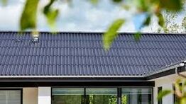 100 stk Swisspearl B6 Tagplader i sortblå - Fuldkantet bølgeplade 