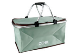 3 stk. Shoppekurv med køl 35 liter - Grøn