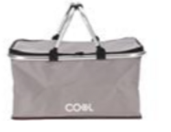 3 stk. Shoppekurv med køl 35 liter - Grå