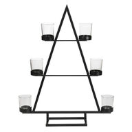 3 stk. Lysestage sort 6 lys