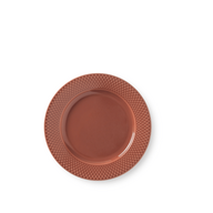 4 stk. Lyngby Porcelæn Rhombe Color tallerken terracotta 23 cm