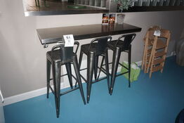 Bardisk inkl. 3 stk. stole  