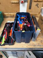 Værktøjskasse inkl. ubrugte elektriker skruetrækkere m.v. (se billeder)