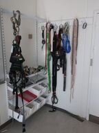 Div. sikringsgrej, stropper, faldblokke m.v.