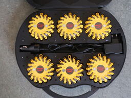 Advarselslys JAPCELL FLARE 6 stk. i kuffert inkl. lader