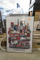 Litografi af Aarhus 71x51cm
