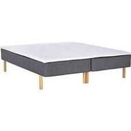 Nordisk fjer Boxseng med træben og memmory topmadras 160x200 cm 