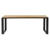 Lyngsø havebord teaklook Nonwood/Sort 210x100 cm 