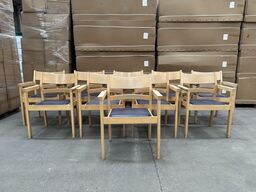 10 stk. Hans J. Wegner Model 886, Serie 1294 stole med armlæn MOMSFRI