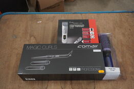 Frisør artikler HAIRGENE & COMAIR m.m.: Hårtrimmer, krøllejern og fønbørste