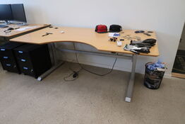 El. hæve/sænke skrivebord samt skuffemodul