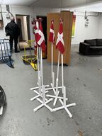 6 stk. Flagstænger
