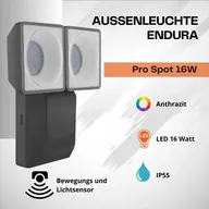 Ledvance endura udendørslampe pro sensor led antracit væglampe(ubrugt)