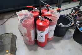 5 stk. pulverslukkere