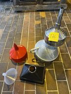 Various funnels, steel & plastic