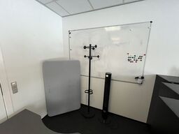 Whiteboard, stumtjener, støjskærm og ventilatortårn