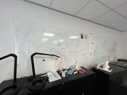 To whiteboards. 
