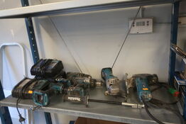 5 stk. el-værktøj MAKITA og 3 stk. lader, uden batterier 