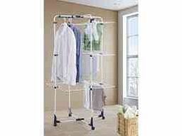 Leifheit, Tørrestativ, Classic Tower 340, hvid/blå, 34 m