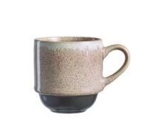 24 stk. Krus m/hank stabelbar brun 26 cl