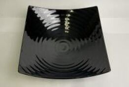 2 stk. Skål melamin 350x350x125 mm sort 3,5 ltr Global Buffet