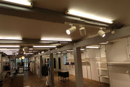 66 stk. spots med skinner (flere forskellige slags spots)