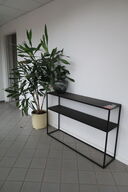 Reol, vase og plante 