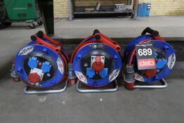 3 stk. Kabeltromle 400V 25m Brennenstuhl